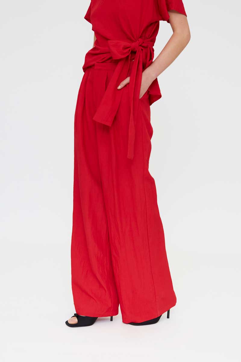 PANTALON ROJO FLUIDO