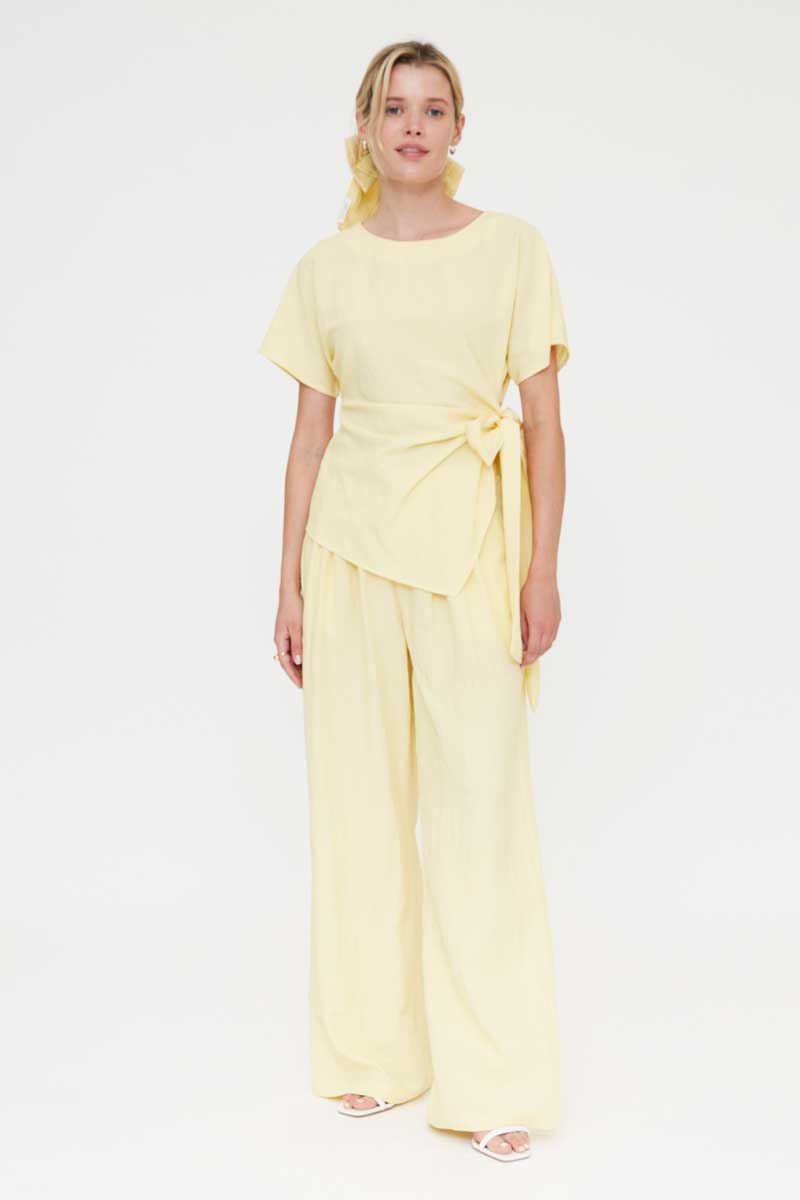 PANTALON AMARILLO CLARO FLUIDO