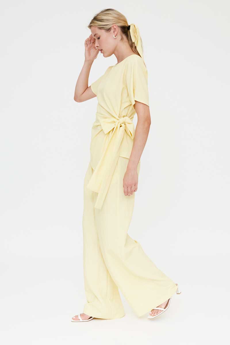 PANTALON AMARILLO CLARO FLUIDO