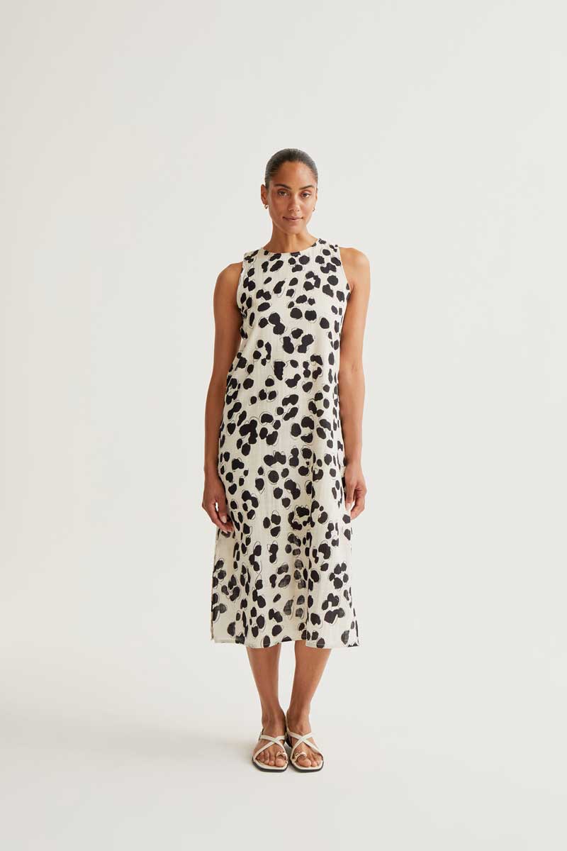 VESTIDO MIDI ESTAMPADO DALMATA