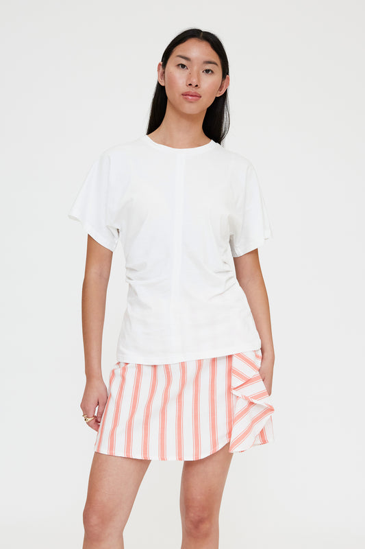 CAMISETA BLANCA DRAPEADA