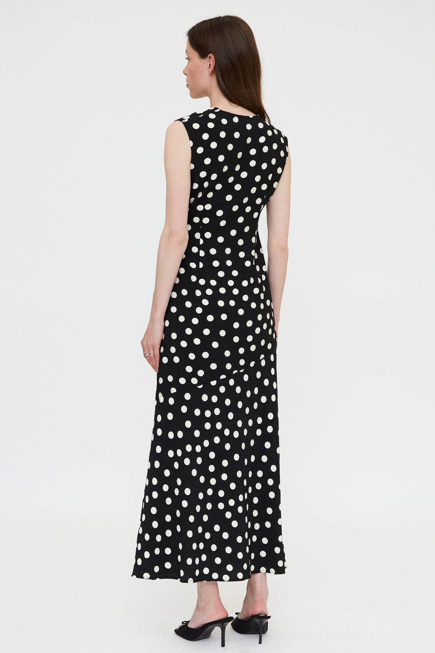 VESTIDO LARGO ESTAMPADO LUNARES