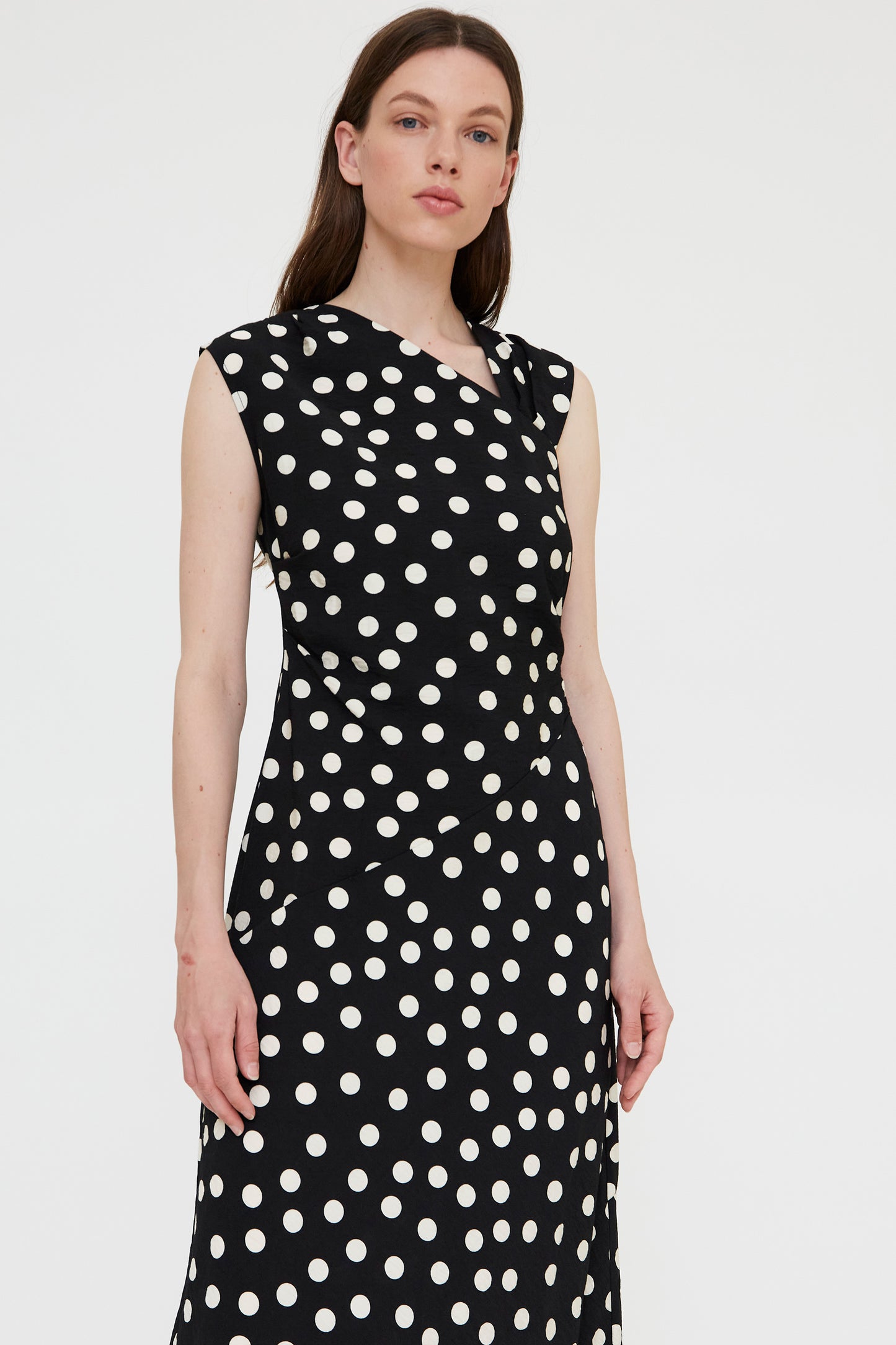 VESTIDO LARGO ESTAMPADO LUNARES