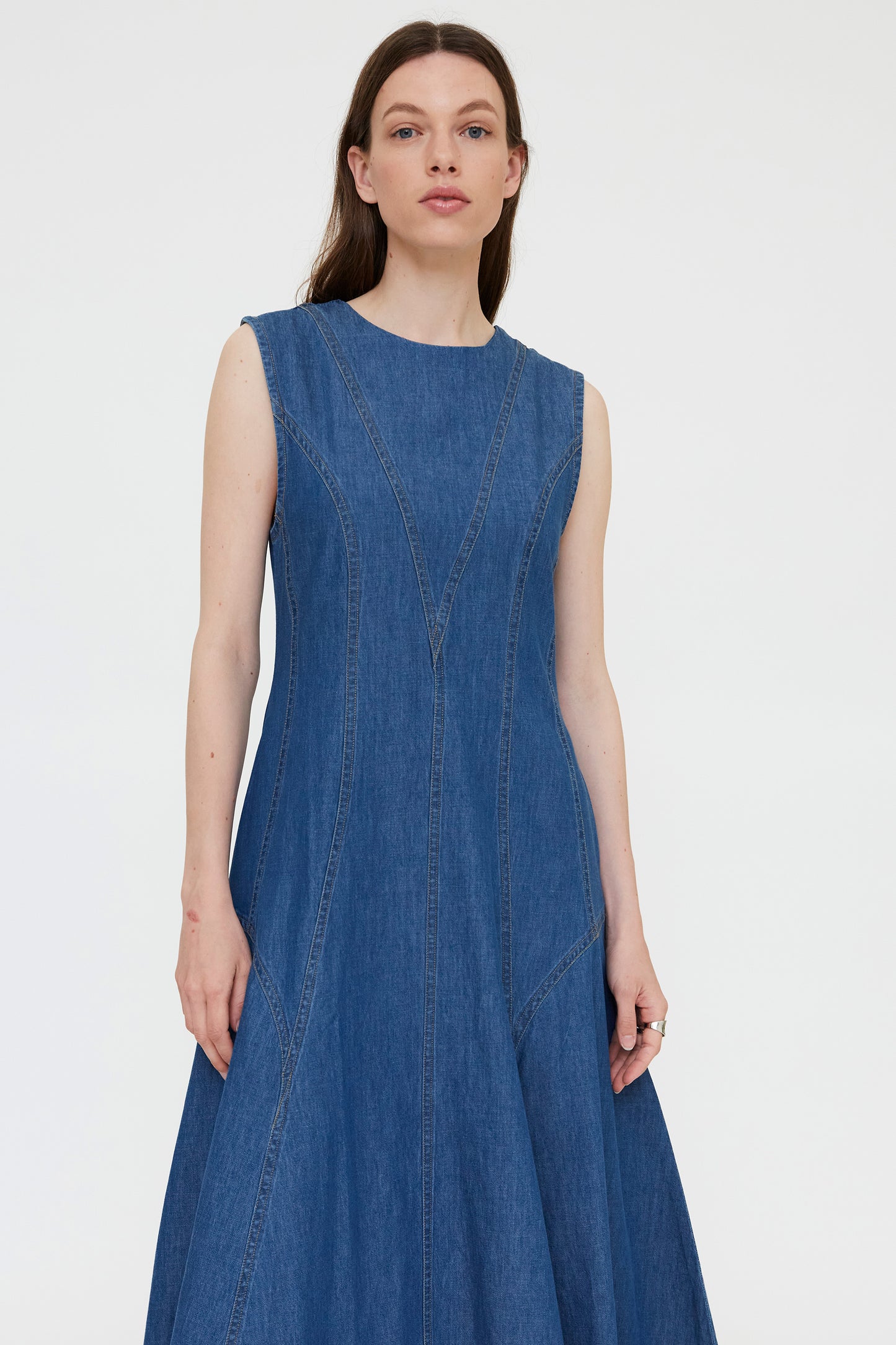 VESTIDO MIDI EVASÉ VAQUERO