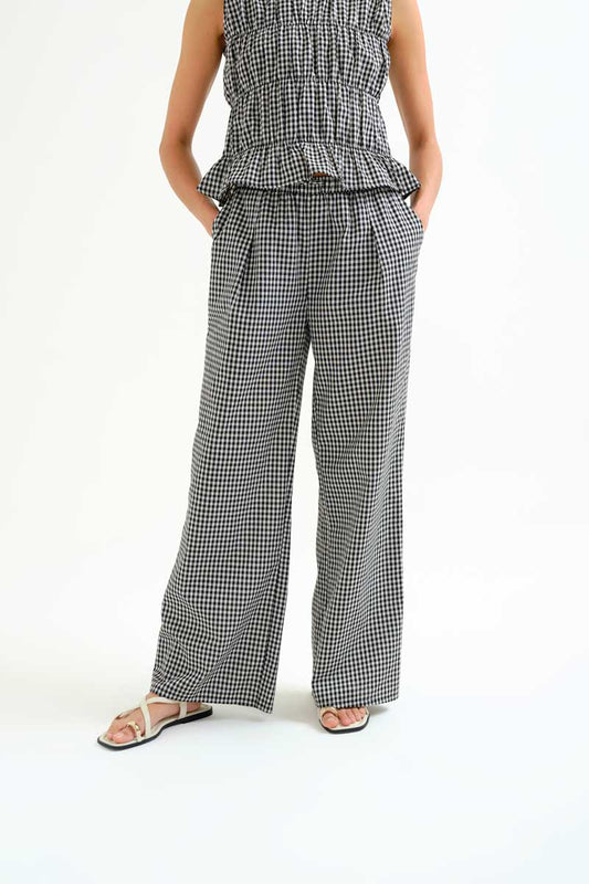 PANTALON CUADRTOS VICHY NEGRO