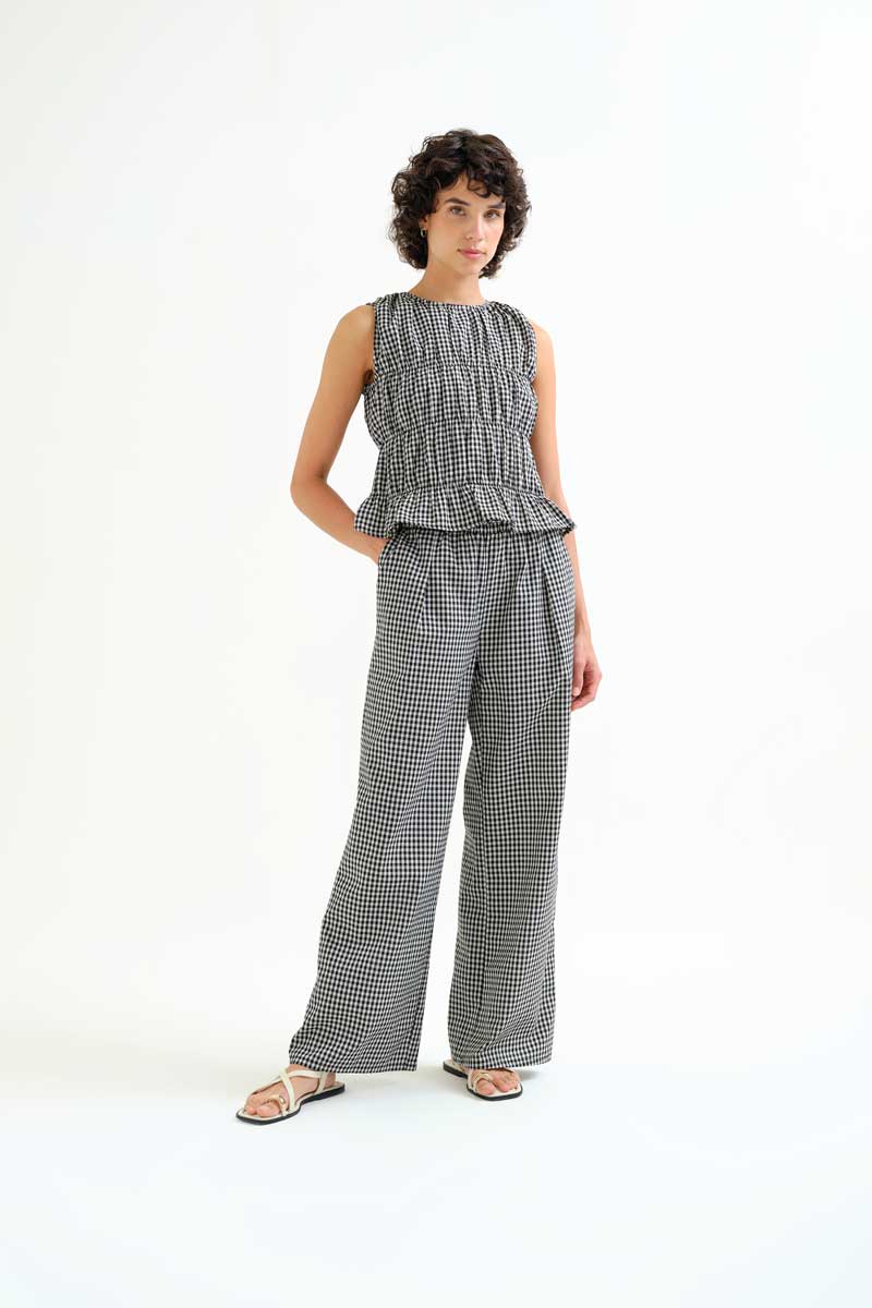 PANTALON CUADRTOS VICHY NEGRO