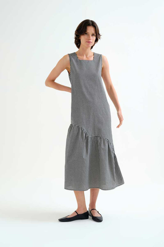 VESTIDO MIDI VICHI NEGRO