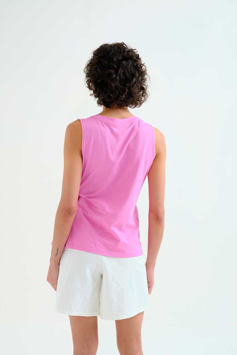 CAMISETA SIN MANGAS DETALLE DRAPEADO