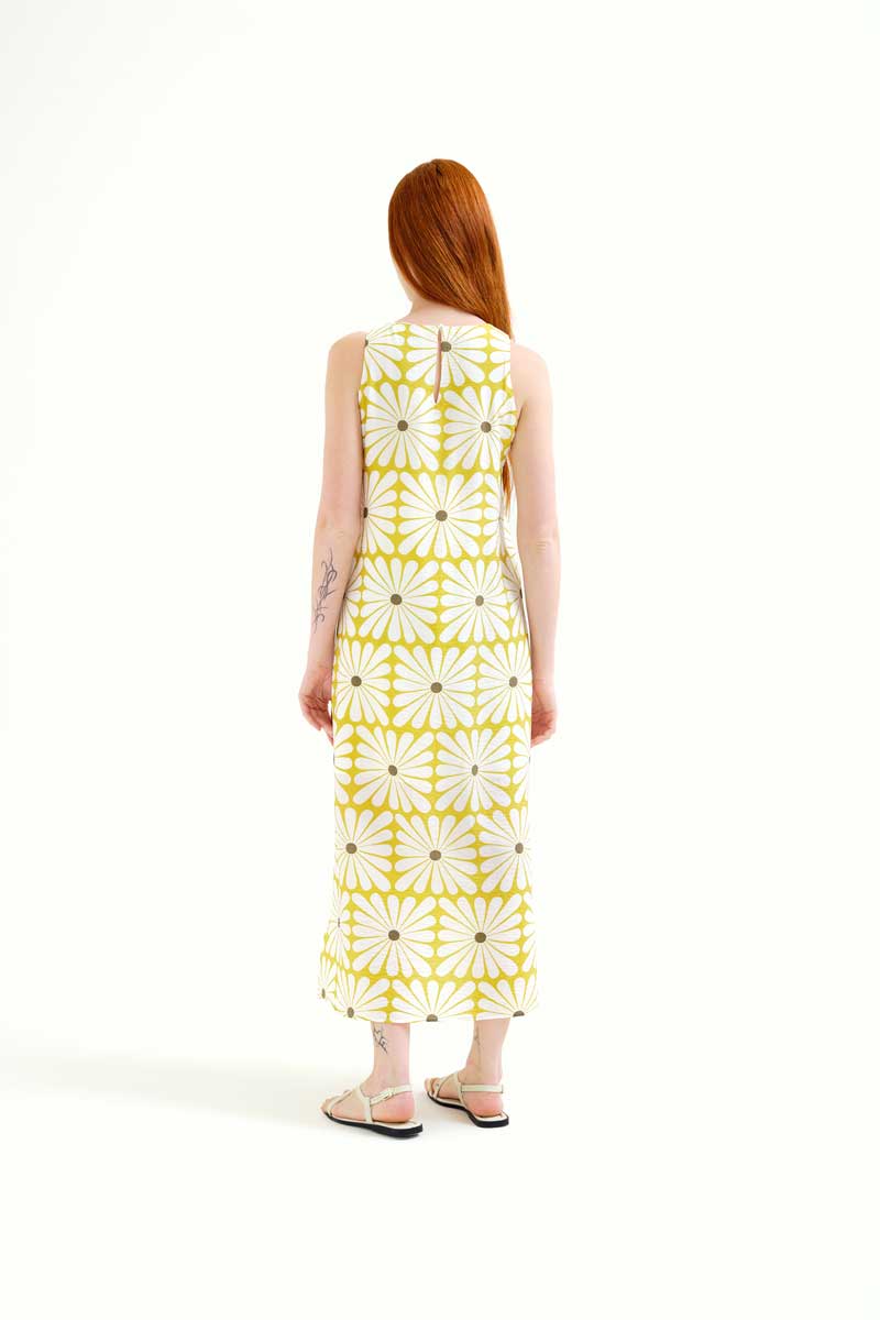 VESTIDO LARGO ESTAMPADO FLORES