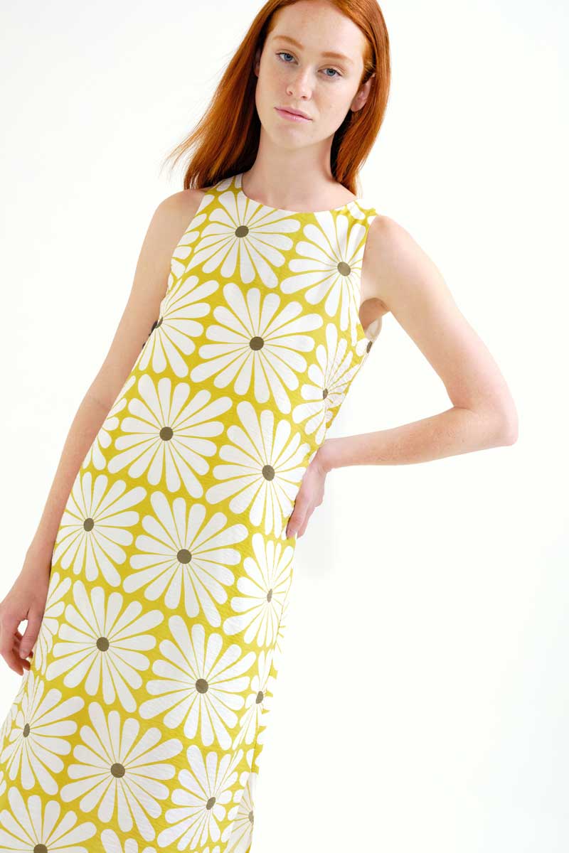 VESTIDO LARGO ESTAMPADO FLORES