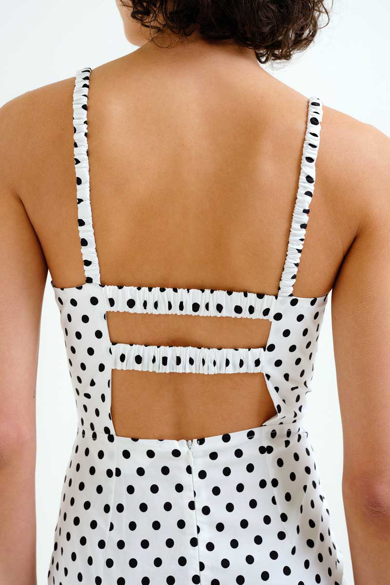 VESTIDO MIDI ESTAMPADO LUNARES