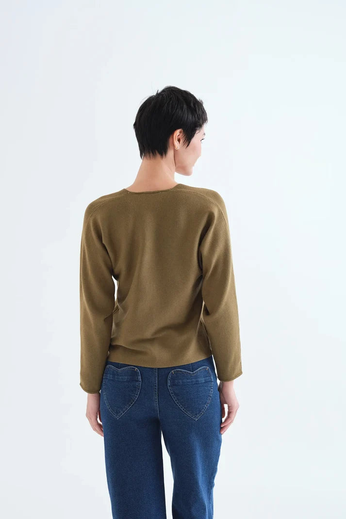 CARDIGAN VERDE OLIVA