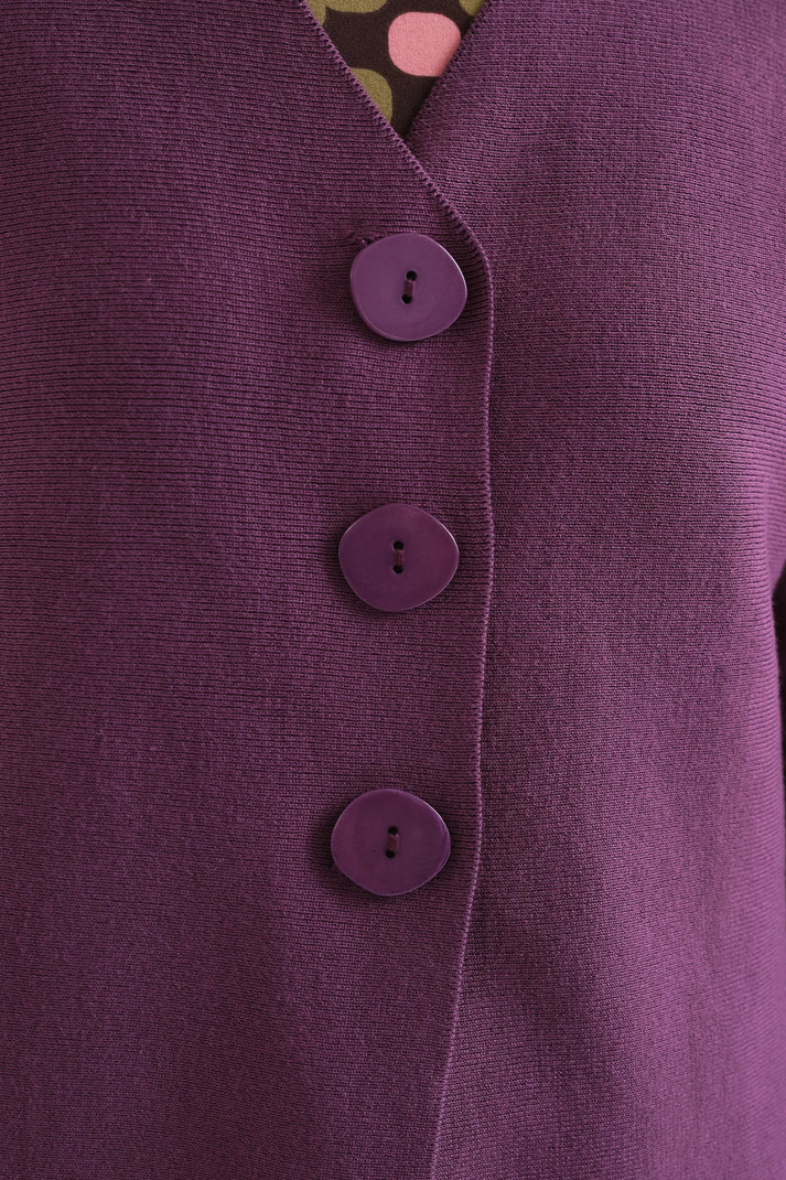 CARDIGAN VERDE BERENJENA