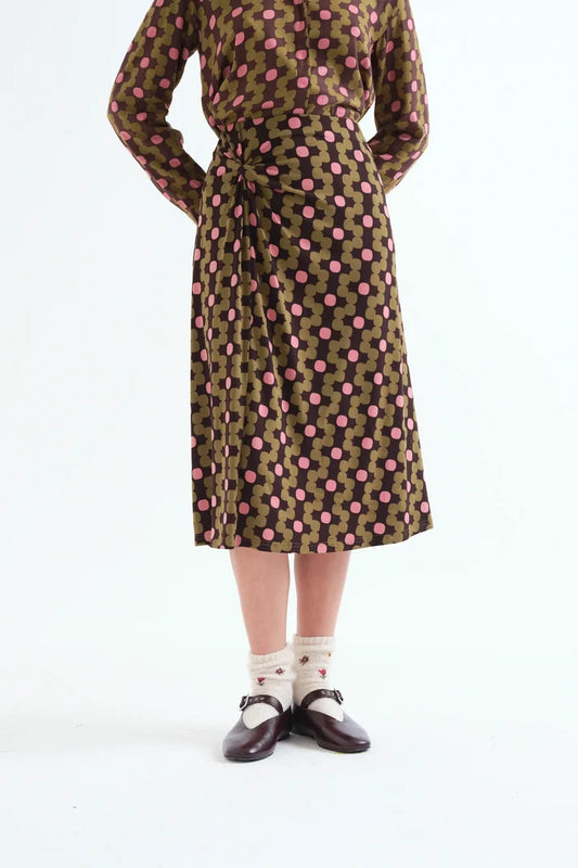 FALDA MIDI ESTAMPADA