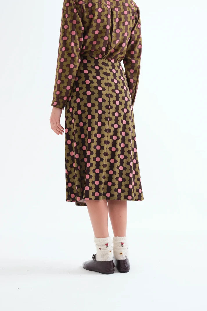 FALDA MIDI ESTAMPADA