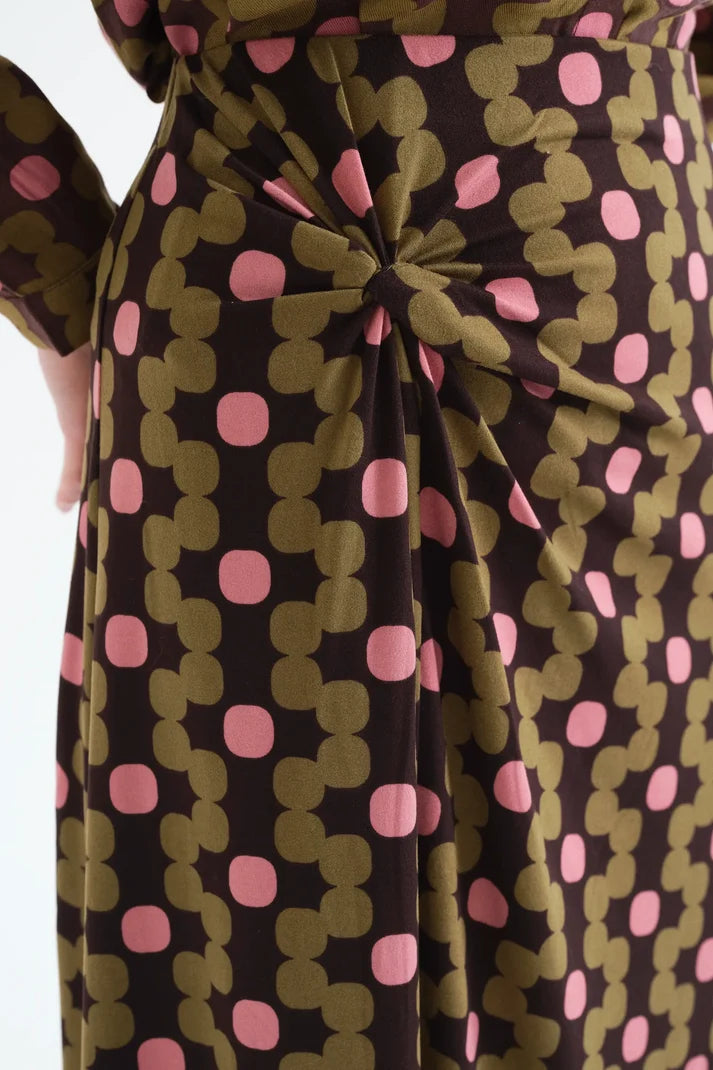 FALDA MIDI ESTAMPADA