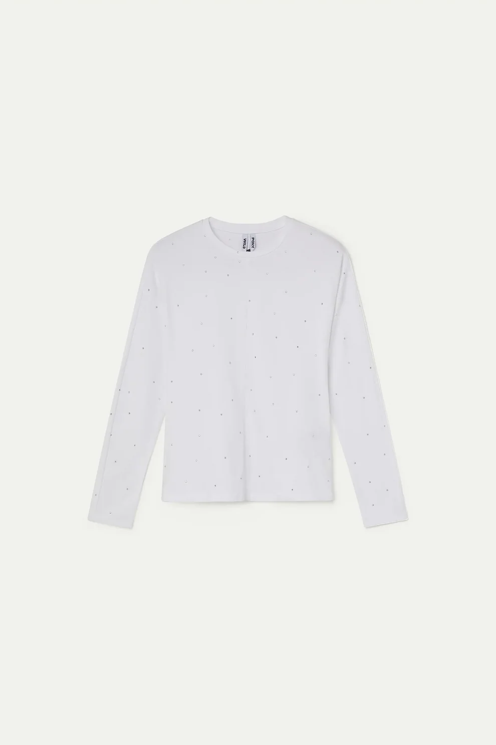 CAMISETA ALGODON BLANCA APLIQUES PLATA