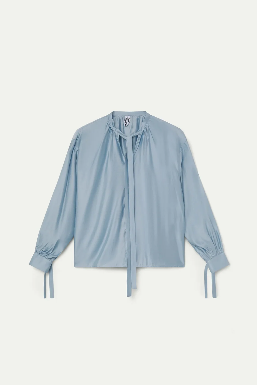 CAMISA SATINADA AZUL