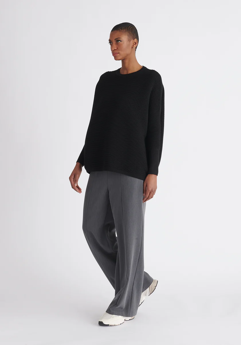 JERSEY OVERSIZE CANALÉ NEGRO