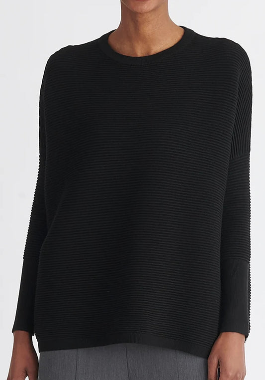 JERSEY DE PUNTO OVERSIZE NEGRO