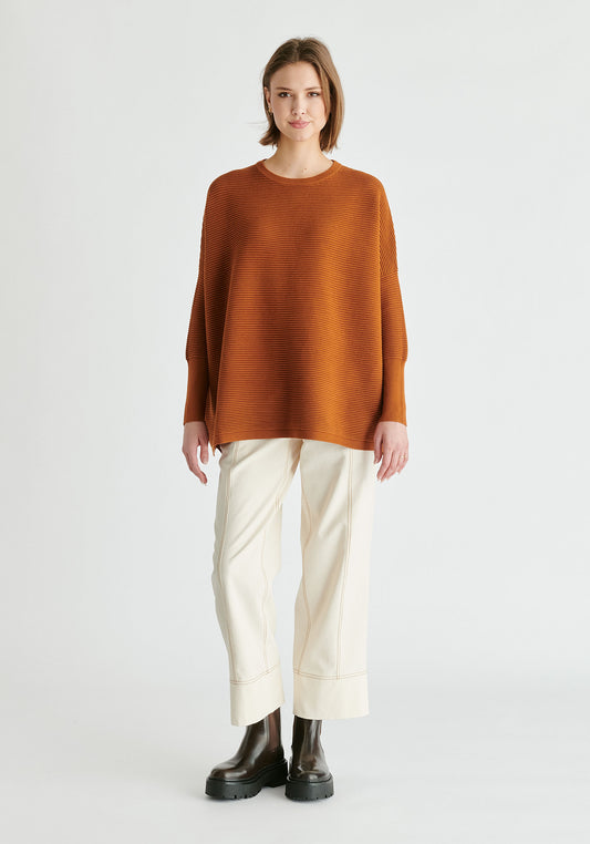 JERSEY OVERSIZE CANALE MARRON