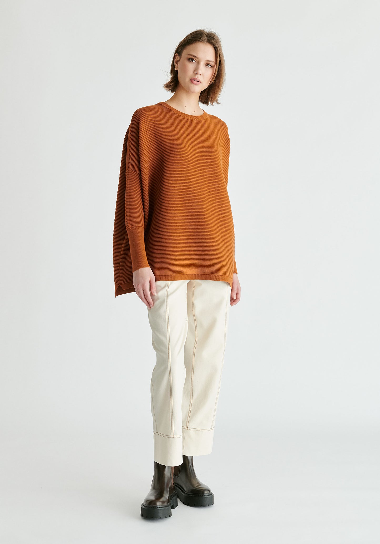JERSEY OVERSIZE CANALE MARRON