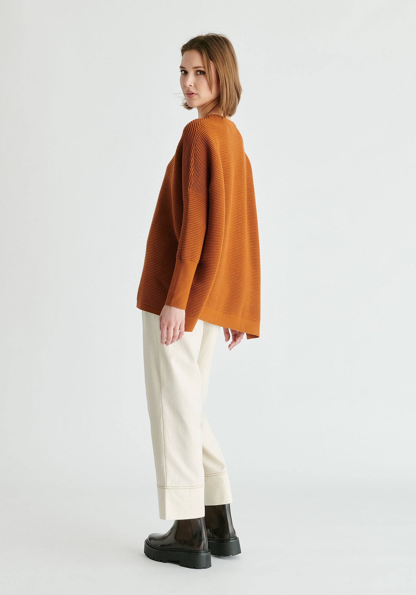 JERSEY OVERSIZE CANALE MARRON