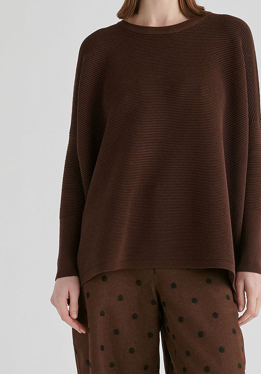 JERSEY DE PUNTO OVERSIZE MARRÓN