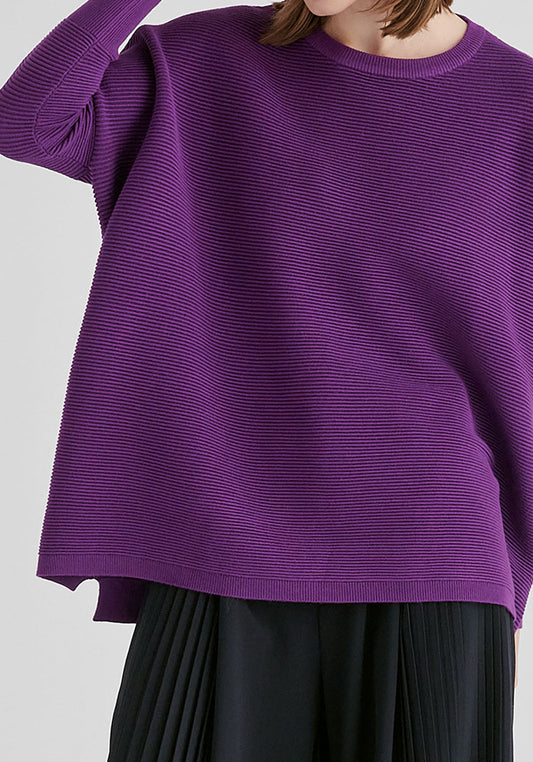 JERSEY DE PUNTO OVERSIZE MORADO