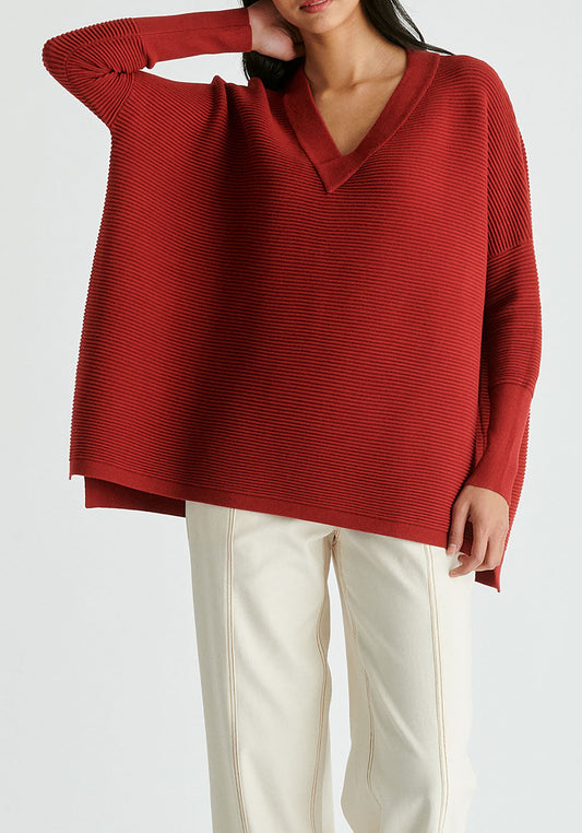 JERSEY OVERSIZE CANALE BURDEOS