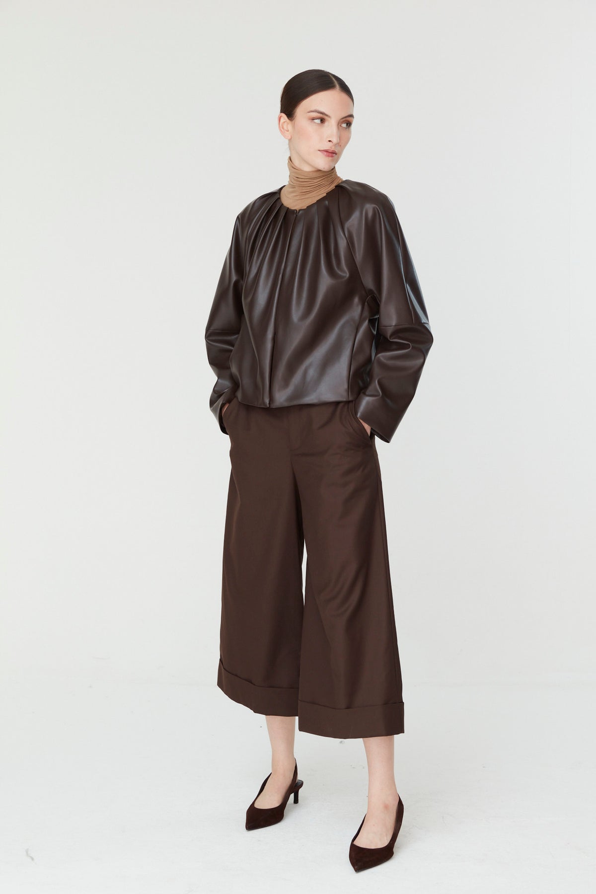 PANTALON CULOTTE MARRON