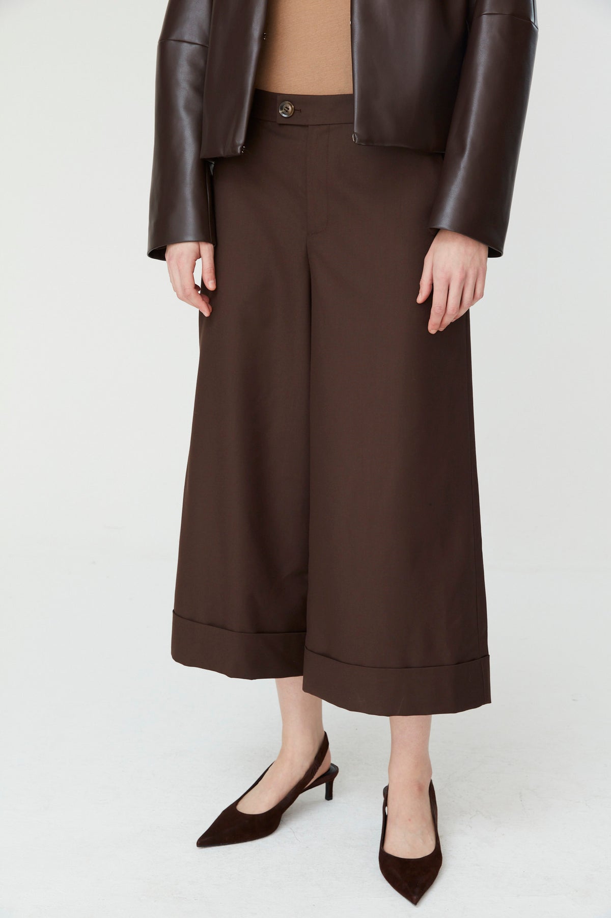 PANTALON CULOTTE MARRON