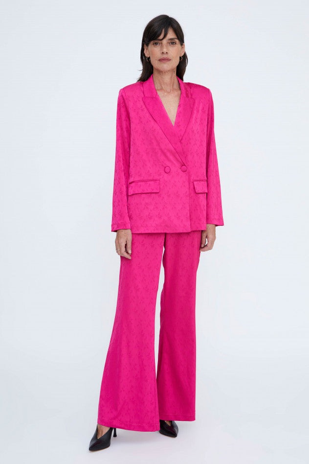 BLAZER FLUIDA EN JACQUARD ROSA