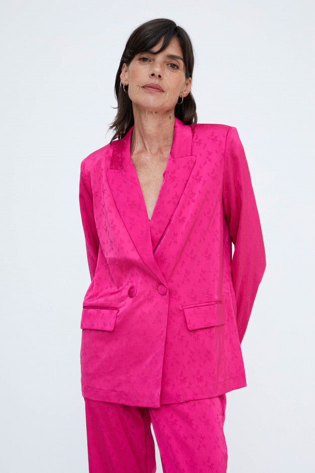 BLAZER FLUIDA EN JACQUARD ROSA