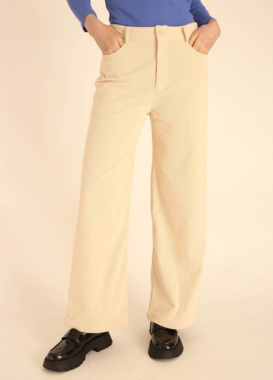 CORDUROY LONG TROUSERS BEIGE