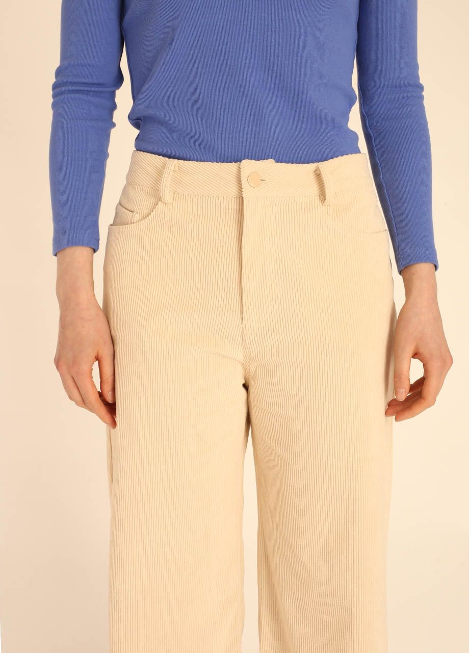 CORDUROY LONG TROUSERS BEIGE