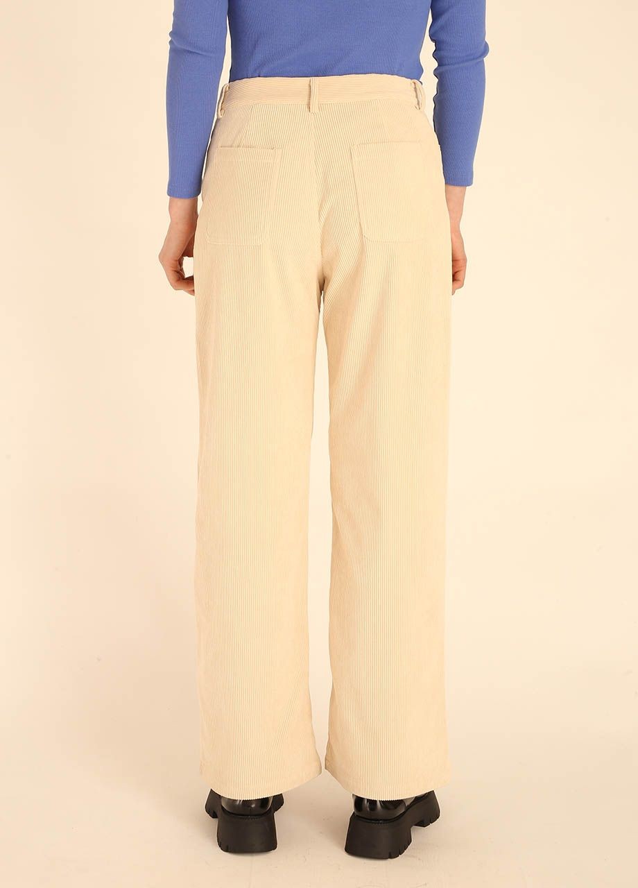 CORDUROY LONG TROUSERS BEIGE