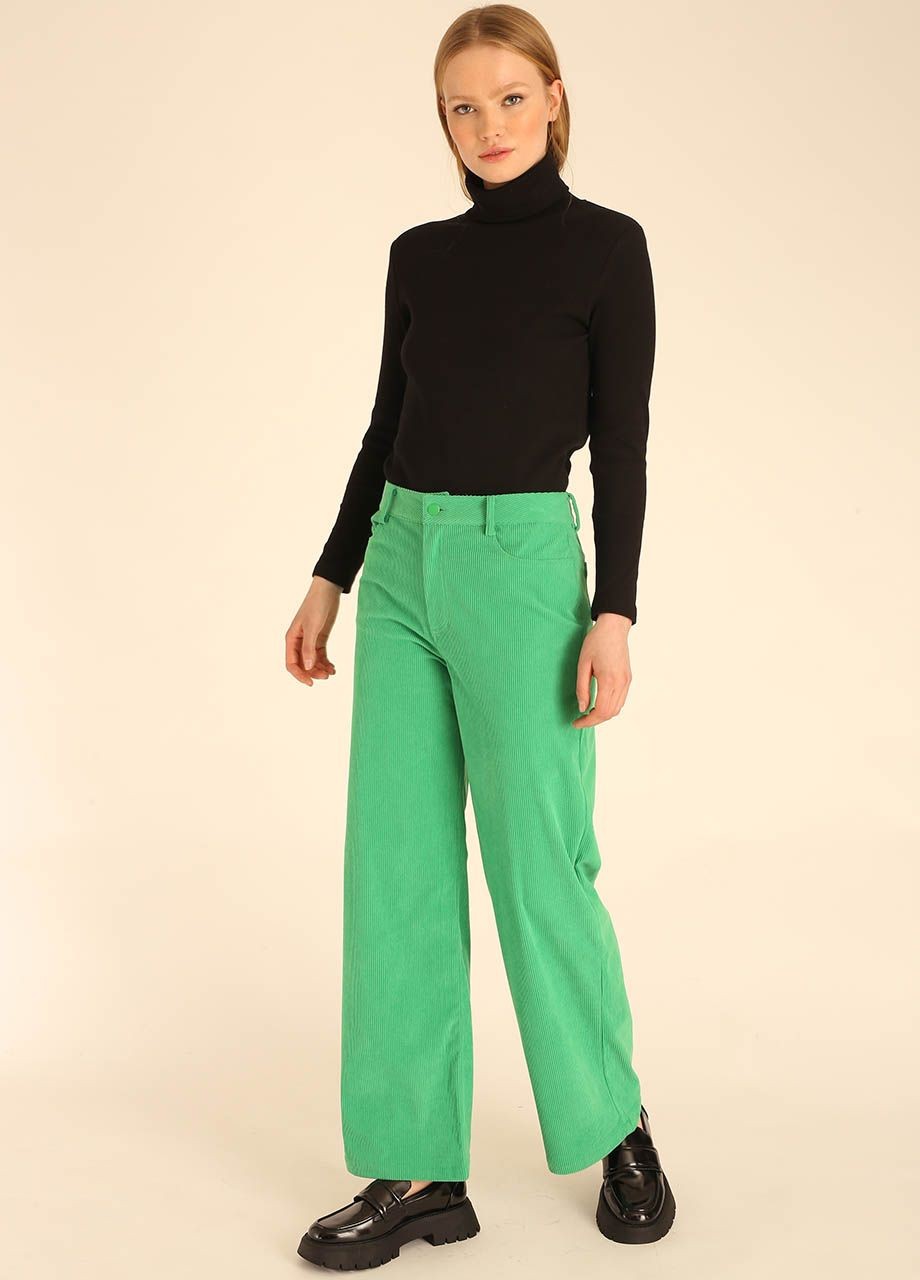 CORDUROY LONG TROUSERS GREEN