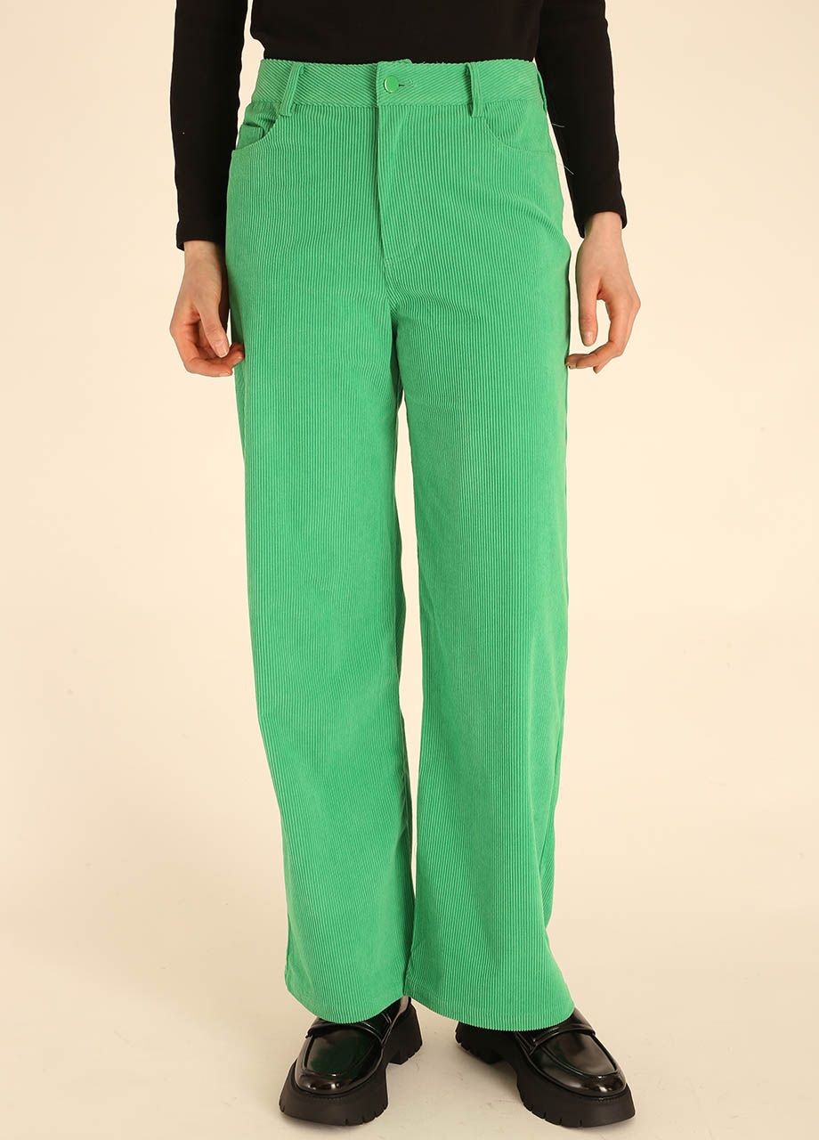 CORDUROY LONG TROUSERS GREEN